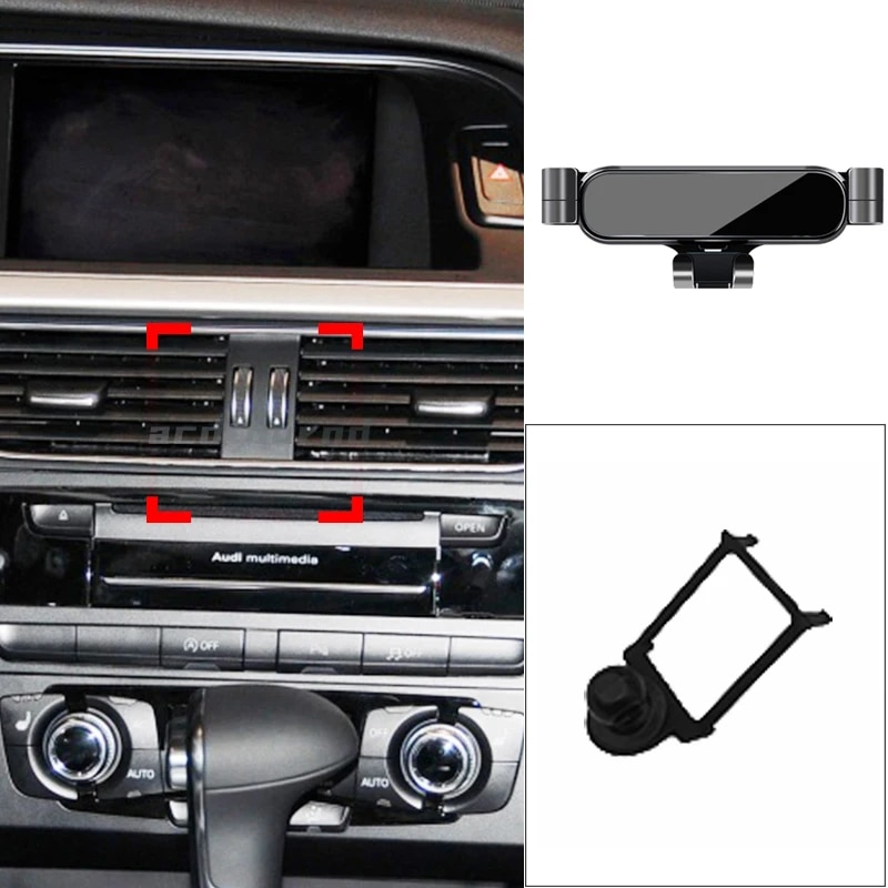Car Phone Holder for Audi A4 B8 8KH B9 8WH A5 2009-2020 Gravity Navigation Bracket GPS Stand Air Outlet Clip Support Mount. 