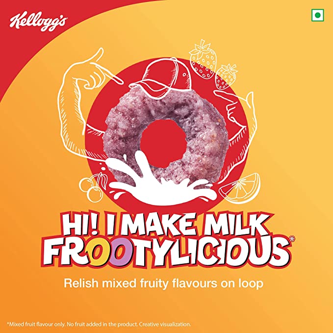 Kellogg's Froot Loops Crunchy Multigrain Breakfast Cereal 285gm. 