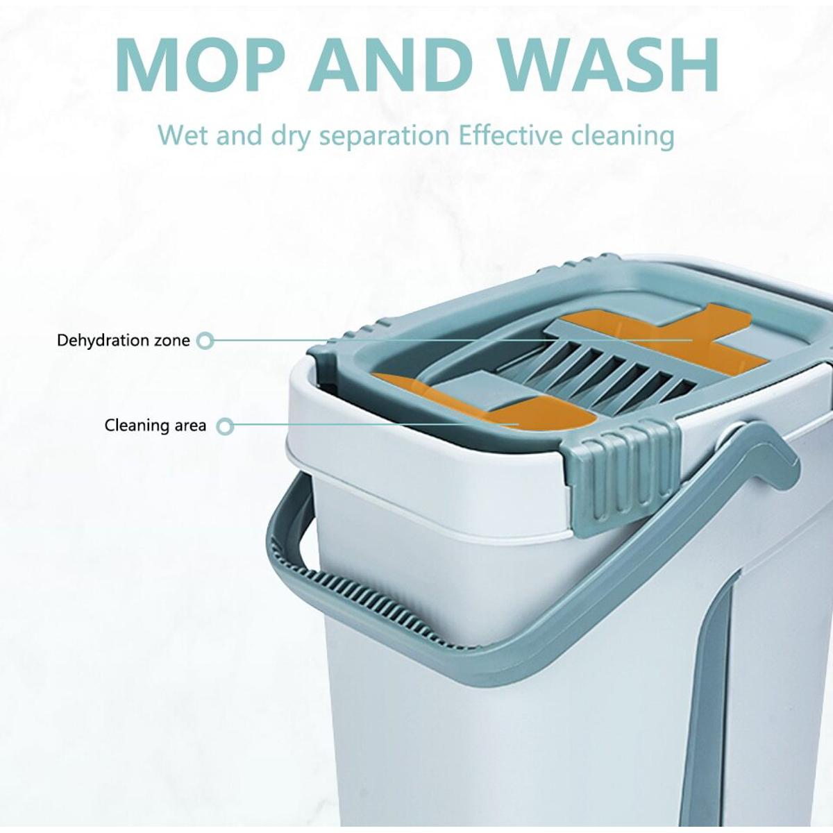 NEW Touchless Mop Flat Floor Wash Mops Bucket Magic Cleaner Self-wring Squeeze Double Side Household Cleaning Automatic Drying Lazy Mop Floor Mop