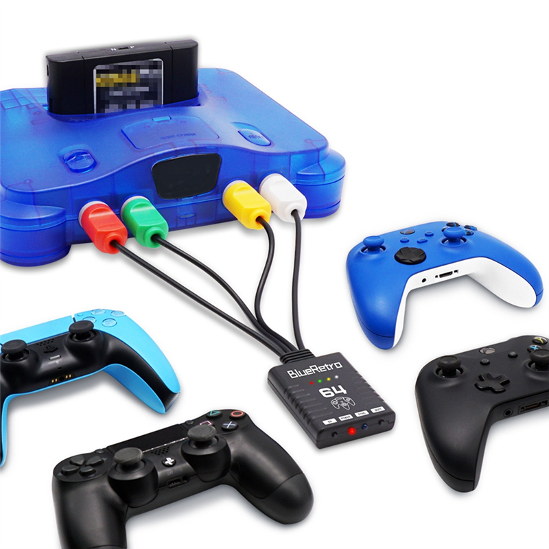 Bluetooth Wireless Game Controller Adapter for Nintendo 64 N64 Console Support Up to Four Wireless Game Controller. 