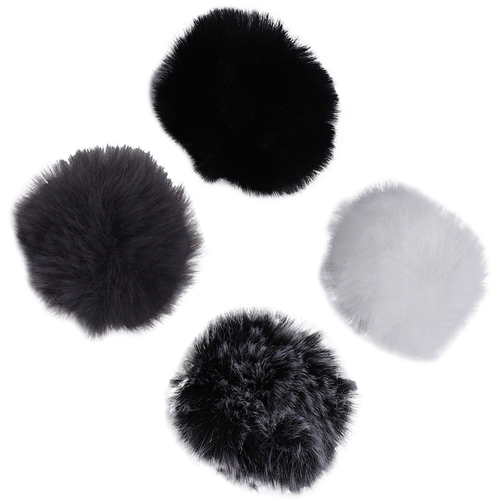 4X Universal Lavalier Microphone Windscreen Fur Windshield Wind Muff Soft Lapel Lavalier Mic 5mm