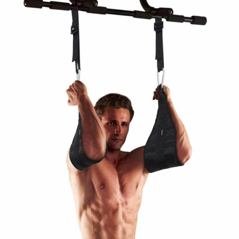 Hanging Ab Straps Padded Ab Sling Abdominal Crunch Gym Leg Raise Pull Up Chin Up Sit Up Pullup Exercise Workout Equipment. 