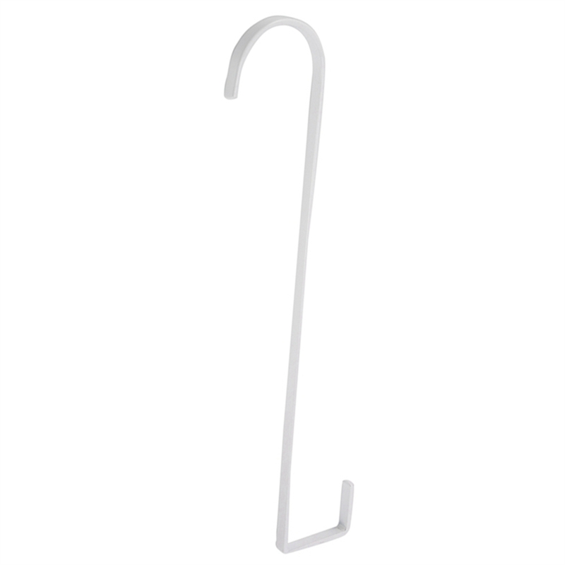 3X Over Door Wreath Hook - Thin Metal Over Door Wreath Holder Seasonal Hanger for Front or Back Door (White)