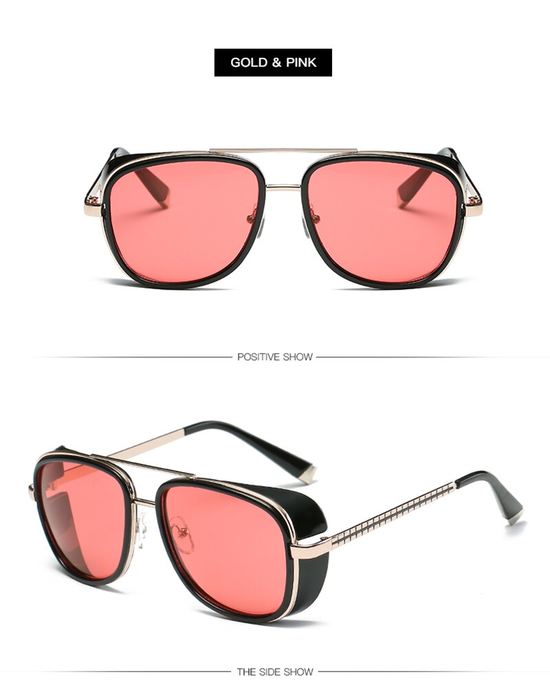 【VisioN Shop】silver blueIron Man Tony stark for men women lunette lentes gafas de sol mujer soleil feminino gothic steam punk oculos vintage. 