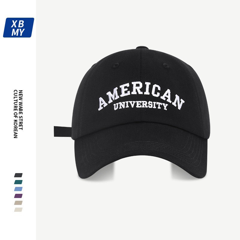 ins Korean version of the trendy brand NYC letter soft top baseball cap men's versatile couple wide-brimmed cap women's sunshade cotton hat