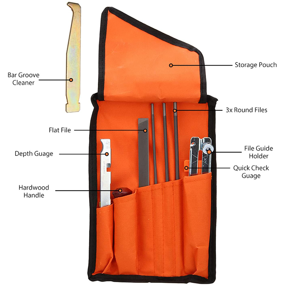 10 Piece Chain Saws Sharpening File Kit, for Sharpening Saw Chains. 