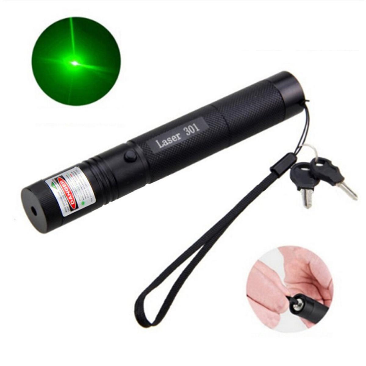 【2023】 (No Batteries Provided) Tactics Green Laser Pointer- 301 High Powerful Continuous Line Red Dot Laser Torch Single Starry