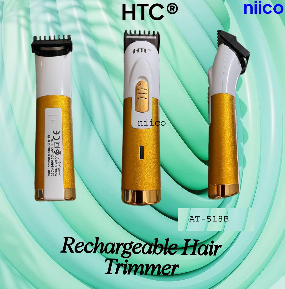 HTC Professional Rechargeable Heavy Duty  Trimmer / Beard Shaver Trimer For Men Men Model:AT-518B /1107B-Using Time -45 Minutes. 