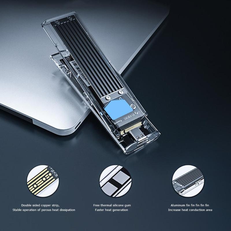 ORICO TCM2F-C3 M2 SSD Case NGFF M.2 to USB3.1 Type C 5Gbps Transparent Hard Drive Enclosure For m.2 NGFF SATA B Key SSD Disk Box. 
