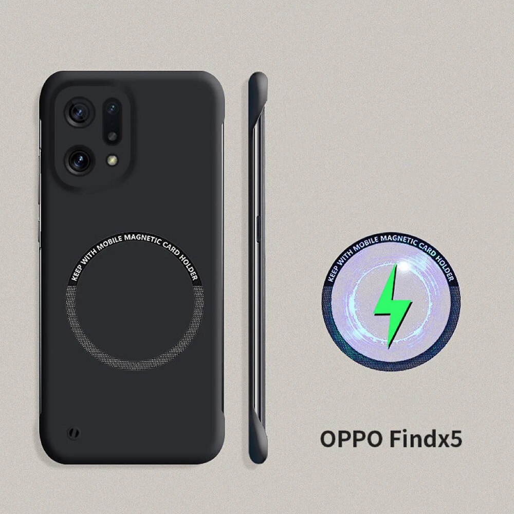 For Oppo Find X5 Pro For Magsafe Magnetic Frameless Phone Case For OPPO Find X3 X5 Pro Wireless Charging Magsafing Matte Cover. 
