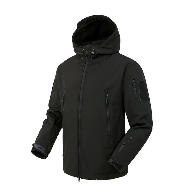 Military Shark Skin Soft Shell Jackets Men Tactical Windproof Waterproof jacket men Army Combat Jackets Mens Hooded Bomber Coats. 
