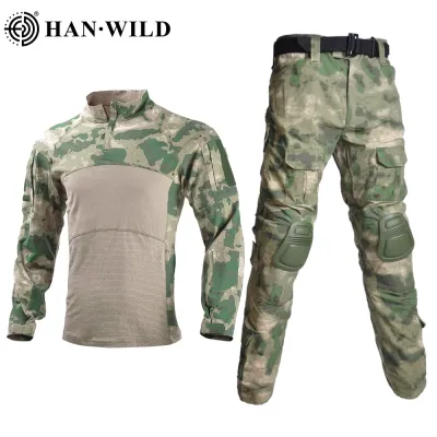  HAN·WILD Men's Tactical Suit Combat Pants and Shirts