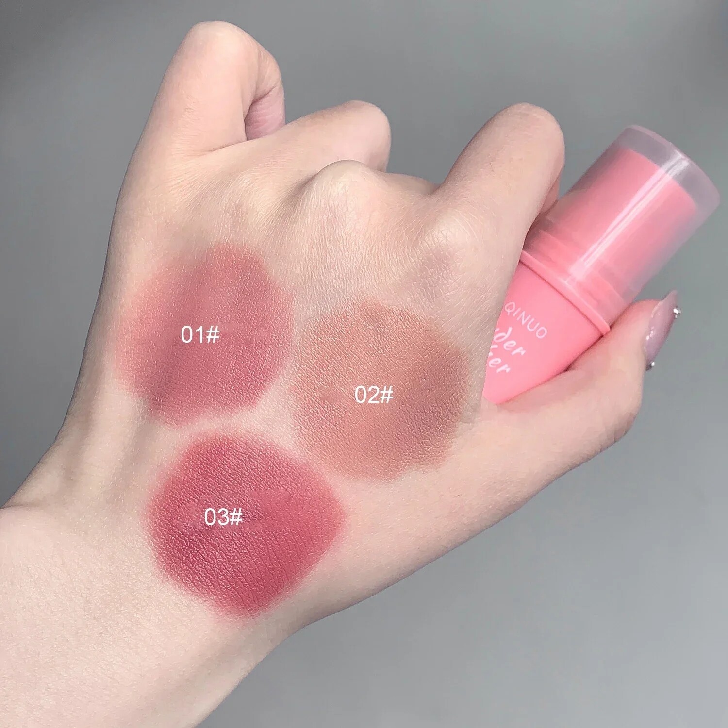 Waterproof Matte Face Blush Stick Long-lasting Natural Cheek Contour Tint Blush Cream Makeup Mineral Red Rouge Cosmetics. 