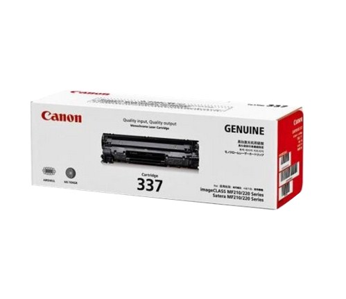 Canon 337 Black Toner Use for imageCLASS MF249dw, MF246dn, MF244dw, MF237w, MF235, MF232w, MF229dw, MF226dn, MF217w, MF215, MF212w, MF22, LBP-151dn, LBP151dw. 