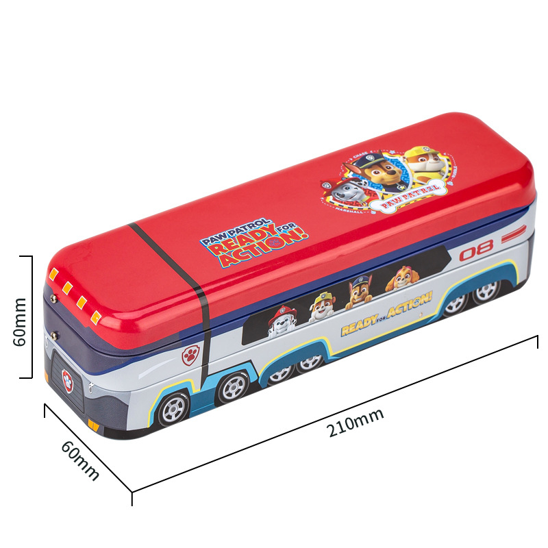 Deli Pencil Box 70854 Paw Patrol Stationery Box Multi-Layer for Students and Children 3 Layer Metal Stationery Storage Box. 