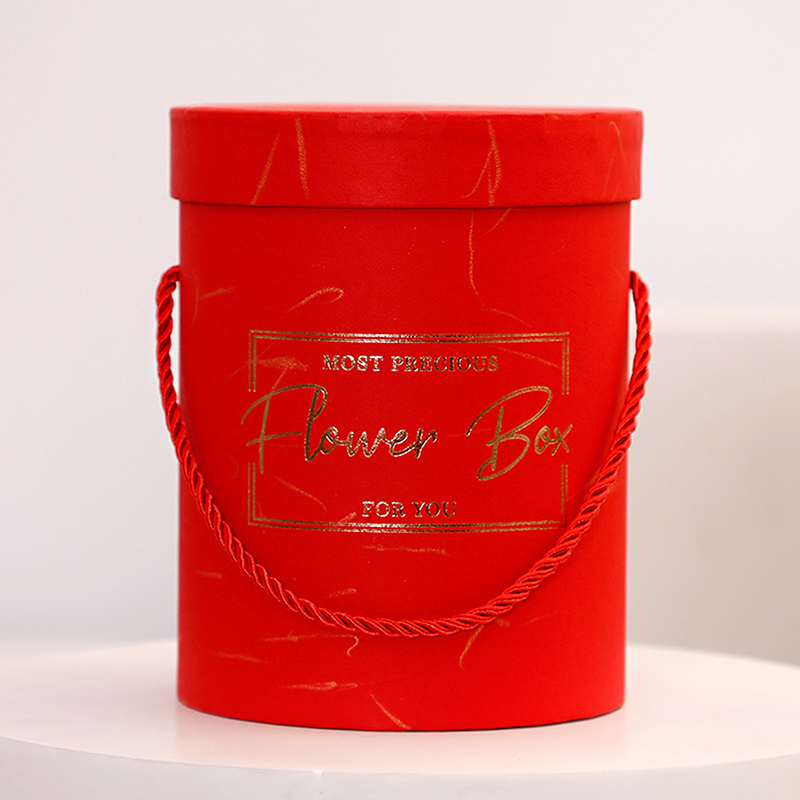 1pcs Round Flower Paper Boxes Lid Hug Bucket Packaging Box Gift Storage Boxes. 