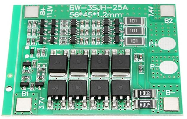 3S 25A 12V Lithium Battery Charger Protection Board BMS Module for 3 Piece 18650 Li-ion Battery Cell Charging 11.1V 12.6V - 12 volt battery charger. 