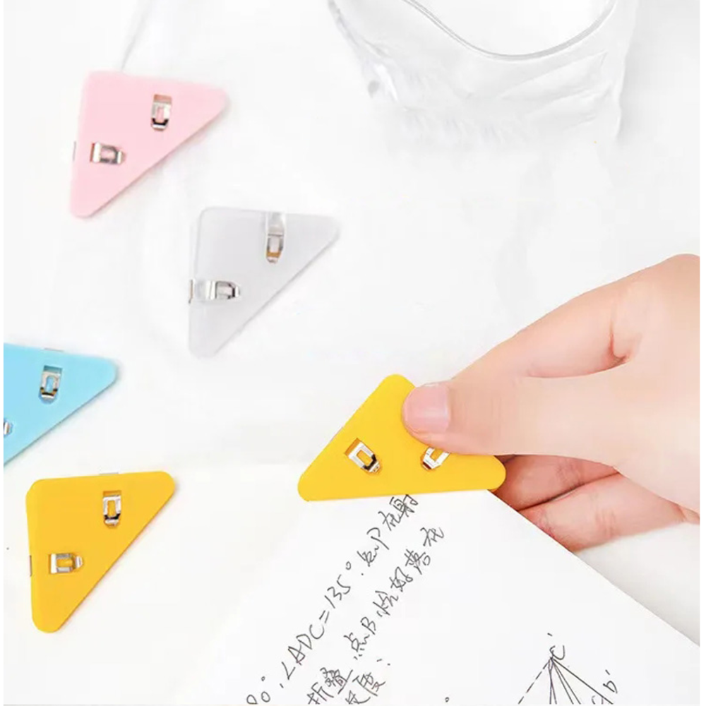 Mini Color Corner Clip Set and Solid Color Page Clips Paper Clip Clip File Index Photo Office School. 
