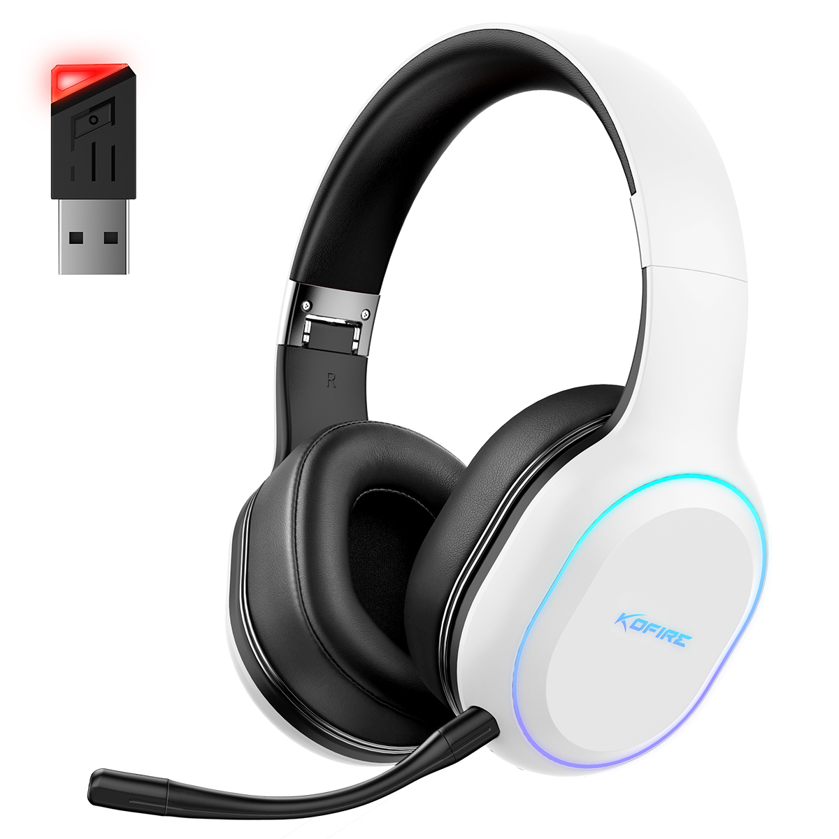 KOFIRE UG-05 2.4GHz/ Wireless Bluetooth Gaming Headset for PC, Dynamic EQ Ultra-Low Latency ,30H Playtime with Microphone