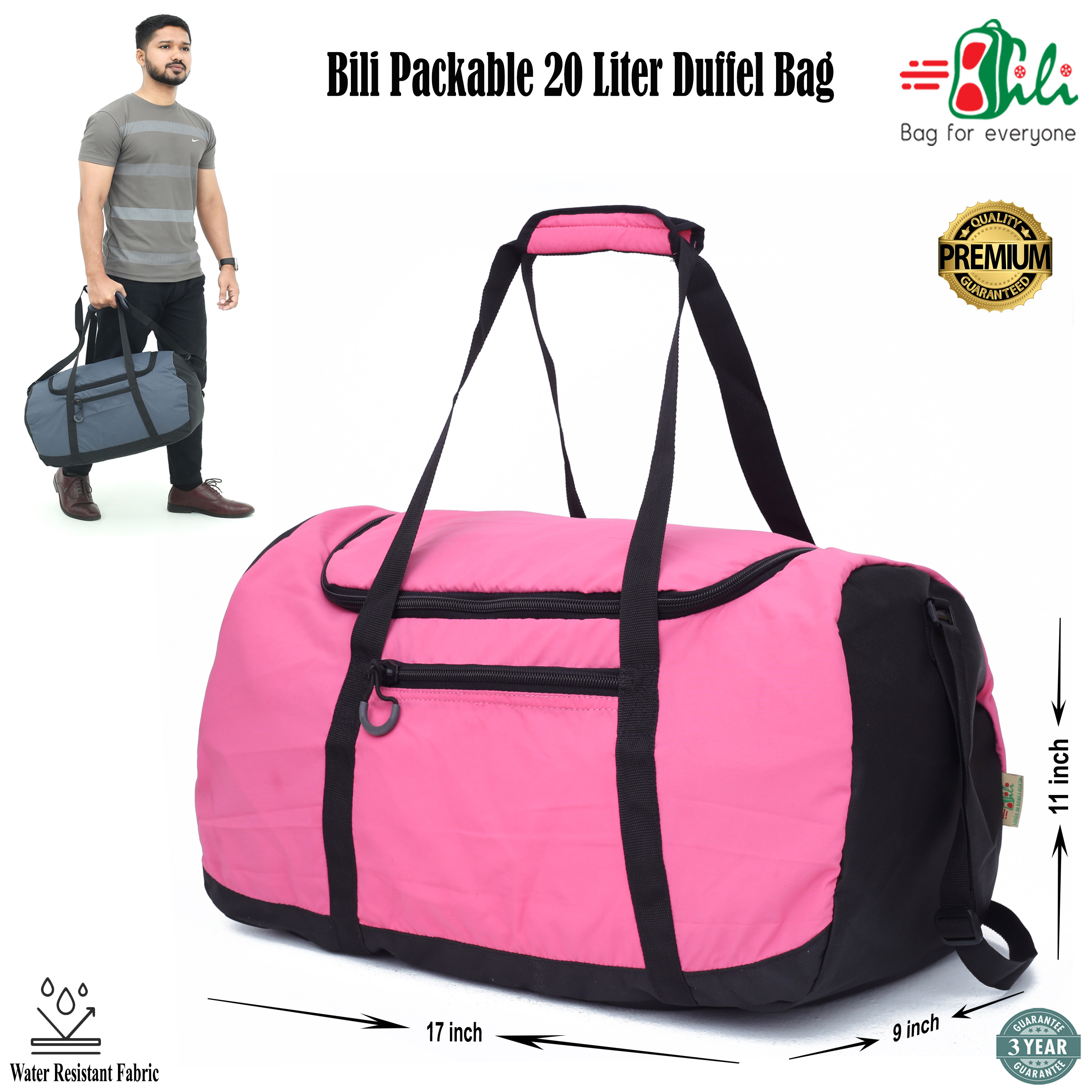 Bili Online Packable 20 Liter Duffel Bag 3 4 Days Tour Light