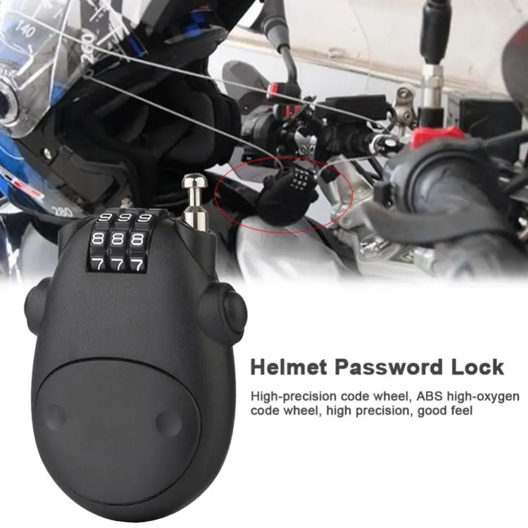 Cow Look Unique Make - Helmet Lock 3 Digit Cable Lock Multi Purpus. 