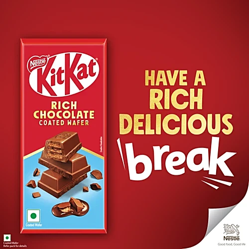 Nestle Kitkat Rich Chocolate Coated Wafer 50g 2p INDIAN. 