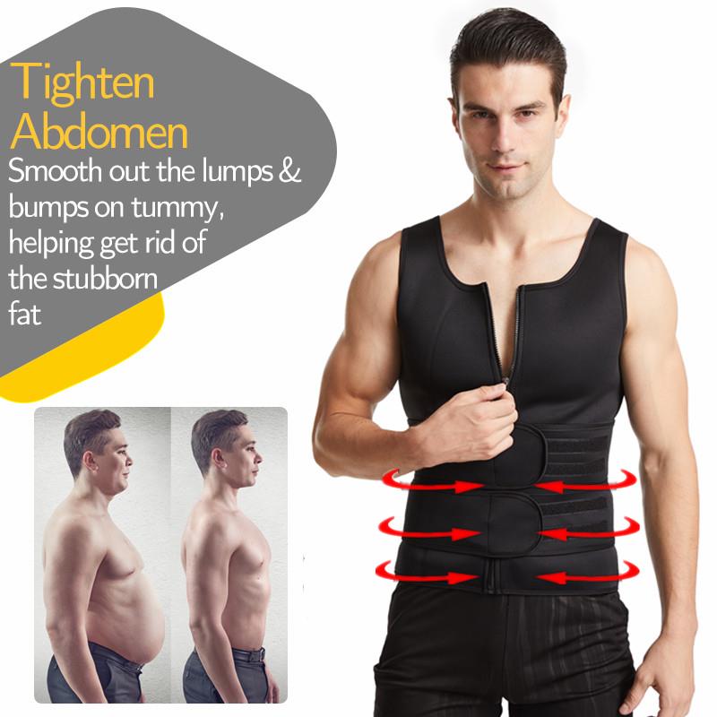 Seamless Men Body Shaper Vest Waist Trainer Double Belt Sweat Corset Top  Fitness Burn Abdomen Slimming Shapewear Correct Posture
