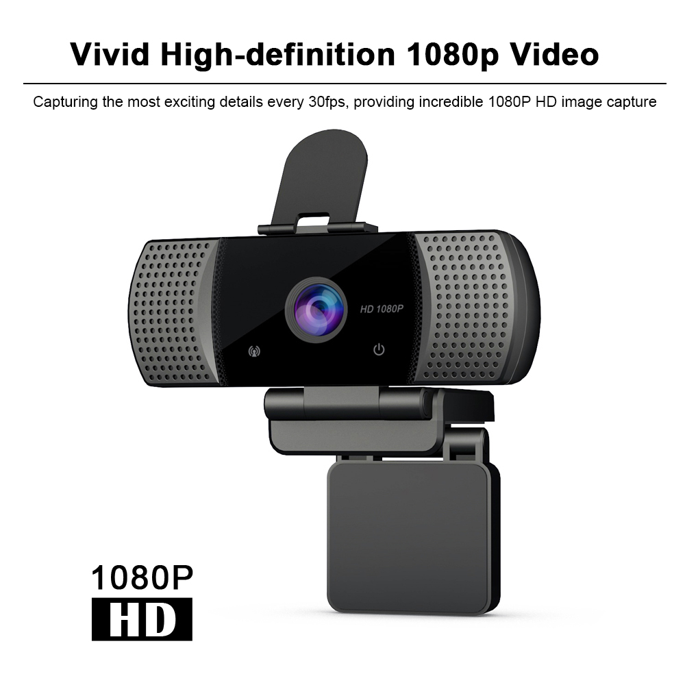 New Webcam 1080P Full HD 4K 30FPS Wide Angle USB Web Cam With Privacy Cover Mic Web Cam For Computer PC Conference Web Camera. 