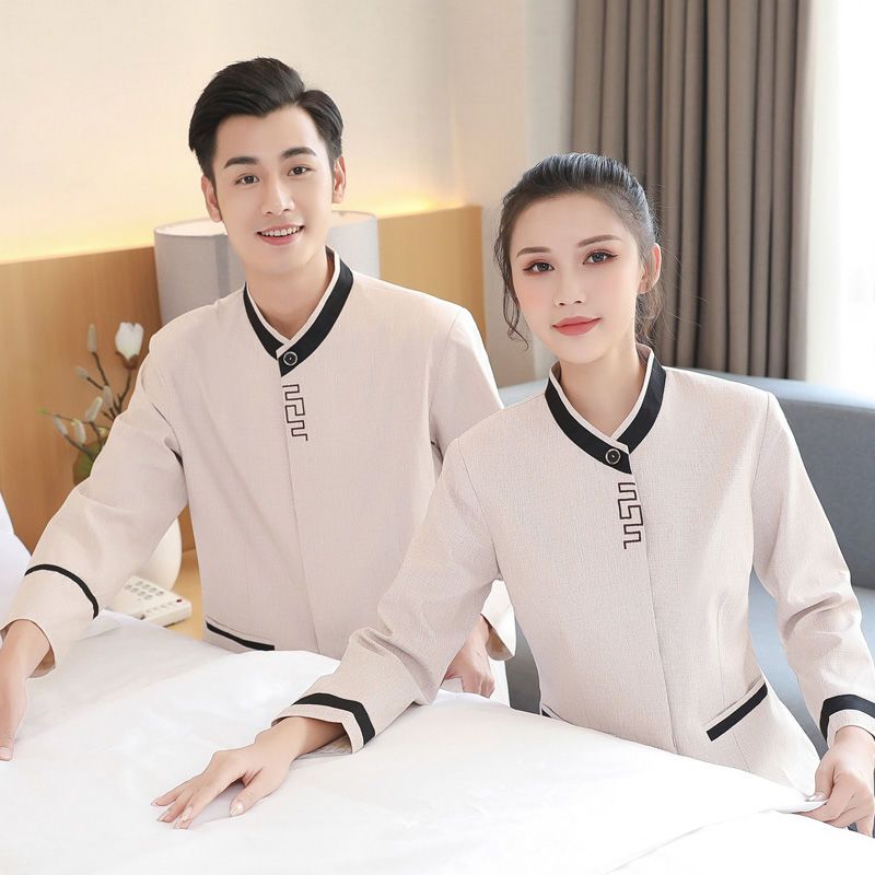 Hotel Cleaning Uniform Autumn and Winter Clothes Hotel Room Cleaning Aunt Work Clothes Female Cleaner Cleaner Set. 