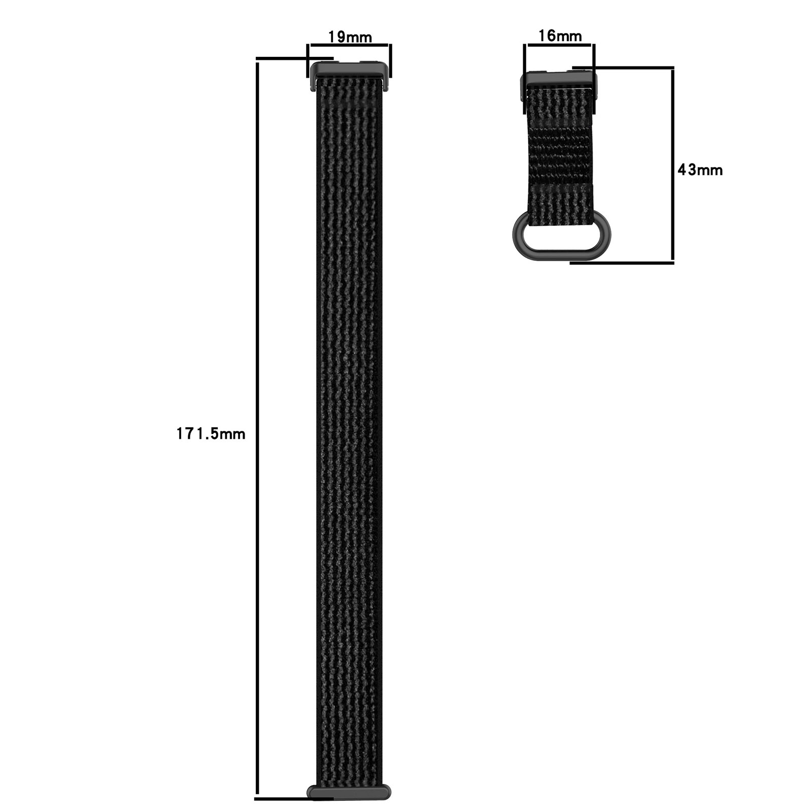 Loop Nylon Hook and Loop Fastener Watch Band For Huawei Band 9. 