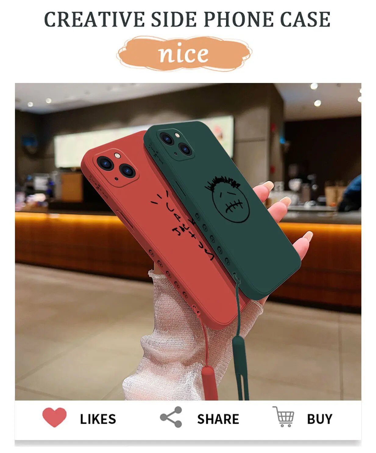 Luxury Travis Scott Cactus Jack Phone Case For iPhone 15 14 13 12 11 Pro Mini X XR XS MAX SE20 8 7 Plus Cases with Hand Strap. 