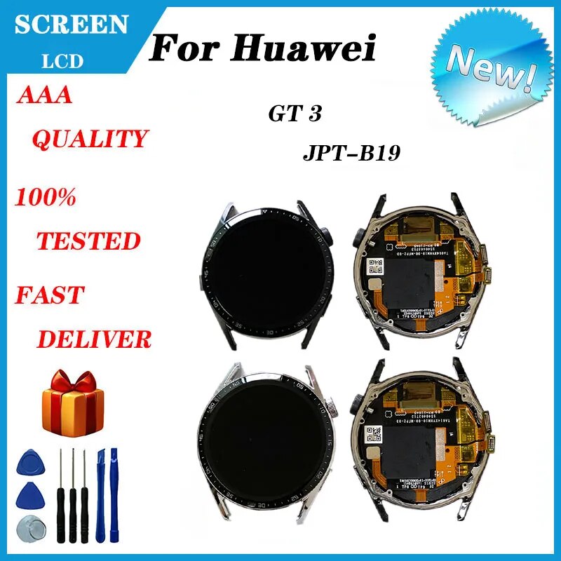 For HUAWEI Watch GT 3 LCD display + touch screen For HUAWEI Watch GT3 JPT-B19 JPT-B29 LCD display AMOLED display 46mm