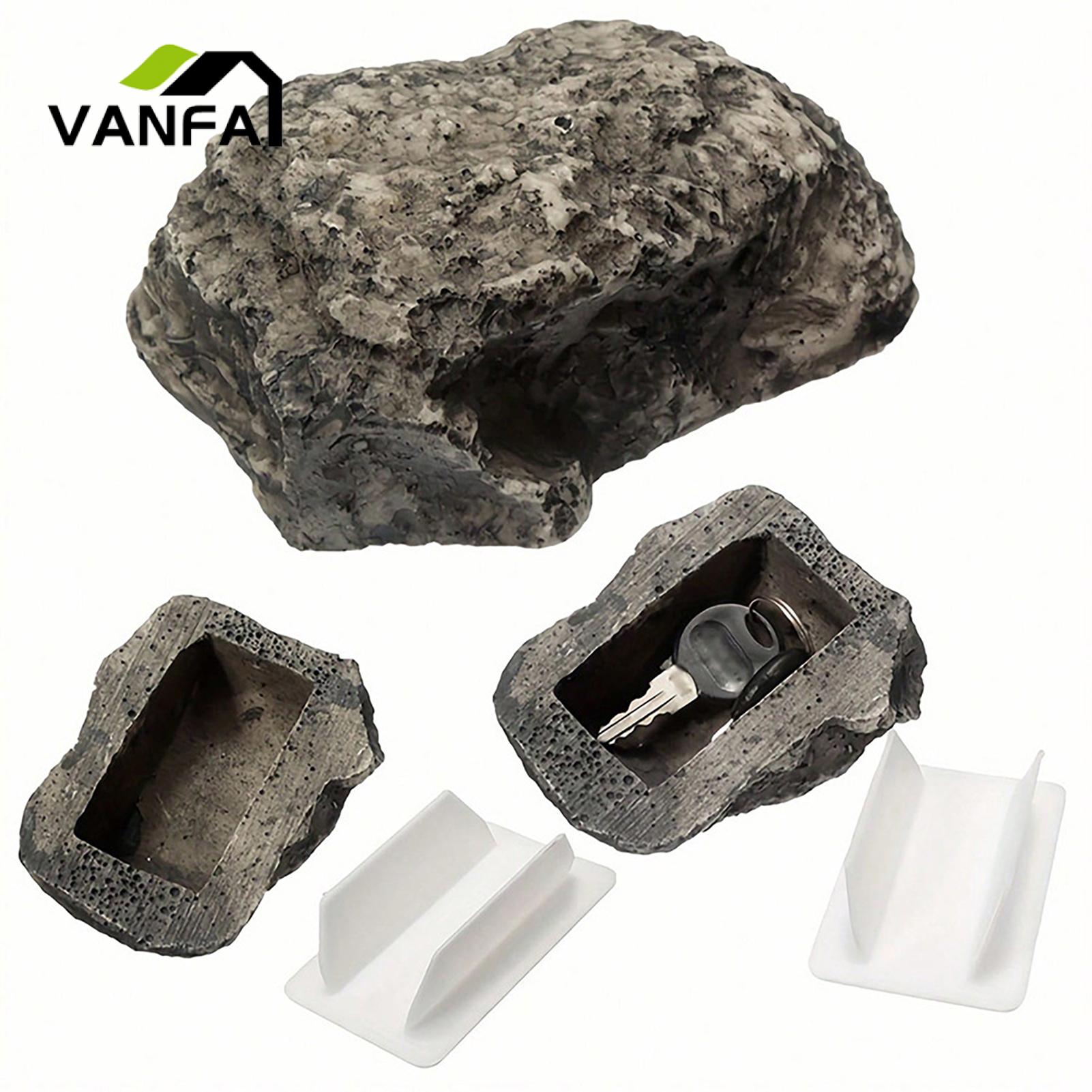 Hidden Key Box Stone Shape Key Hider Secure Outdoor Key Storage Box for Home Garden 2pcs Ideal for Southeast Asian Buyers Yard Key Hider