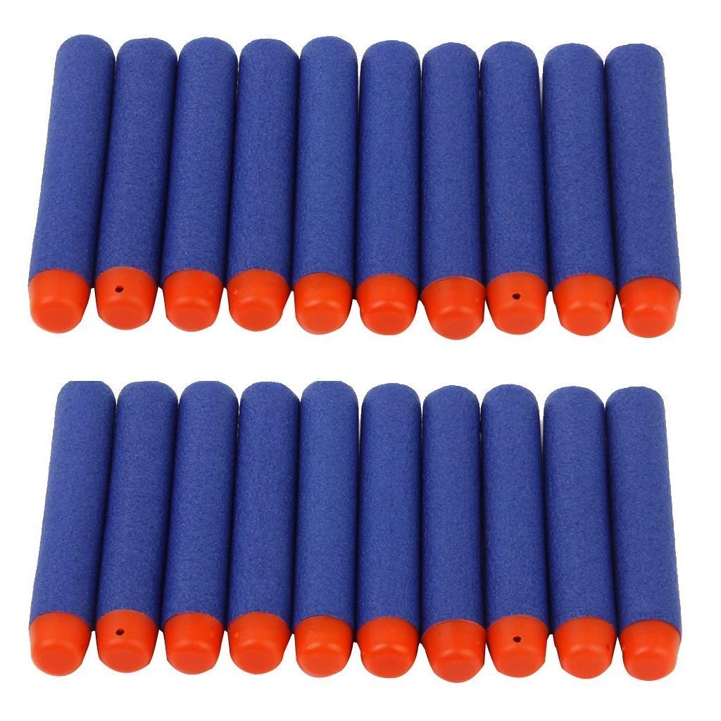 20 Pcs Nerf Refill Darts Soft Bullet Elite Series 72x12 mm -Blue. 