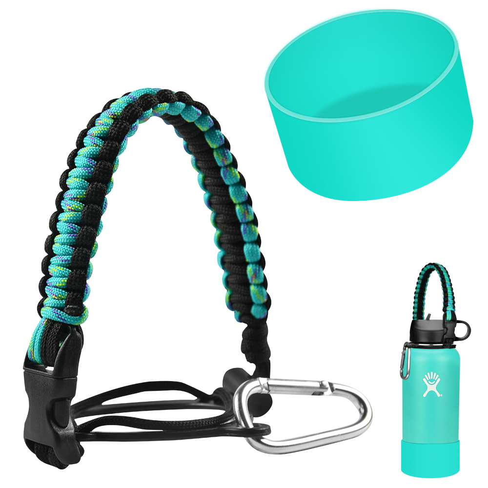 Hydrofresh Accessories 1 Liter Hydro Fresh Tumbler Accessories 650ml Silicon Boot with Paracord Handle for tumbler Wide Mouth Water bottles Hydro Fresh Accessories Silicone Boot for Tumbler Paracord Handle Set. 