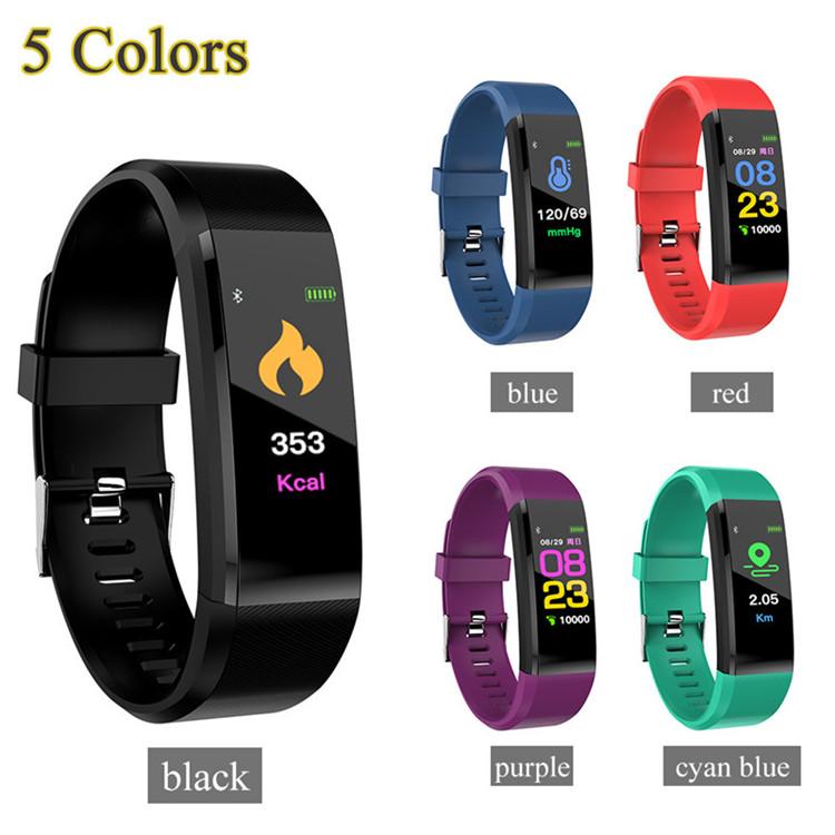 Hot Sale ID115 plus smart bracelet bluetooth smart sleep wristband bracelet 2018 Health Heart Rate Monitoring