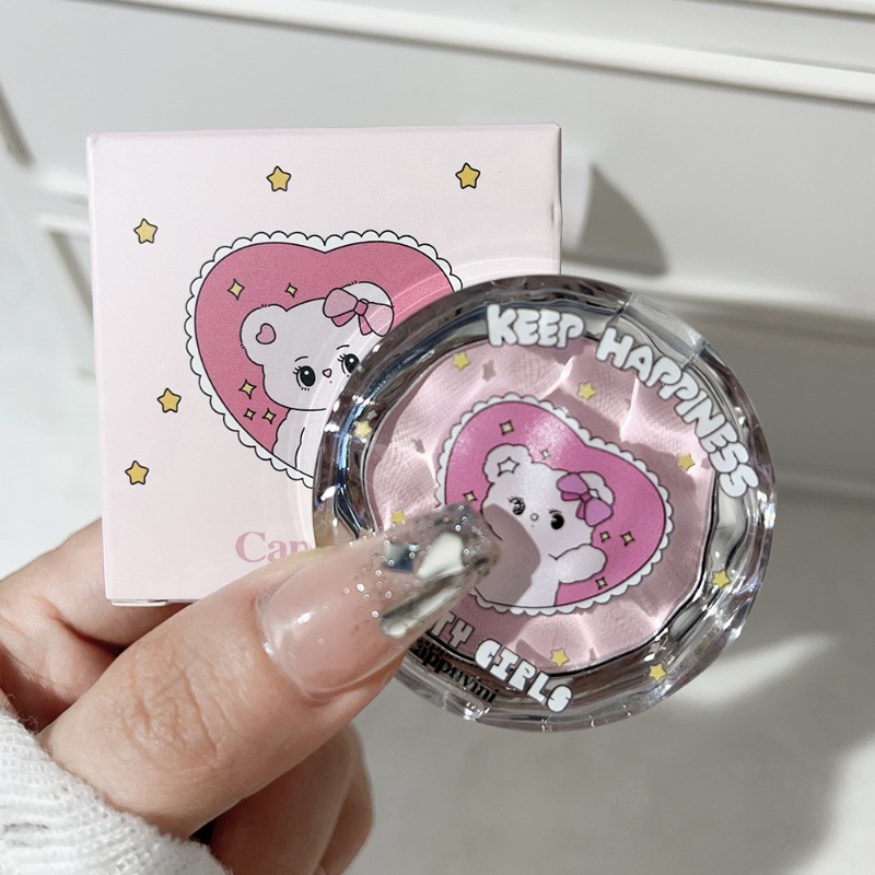 Cappuvini Bear Soft Focus HighLighter Matte Mist Powder Controls Shine & Smooths Complexion Highlighting Powder. 