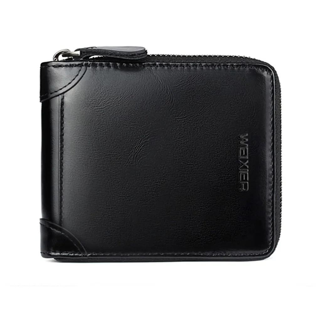 【Lejia】Men Wallets Coin Purse Clutch Hasp Short Card Wallet Fashion Small Zipper Wallet With Coin Purse