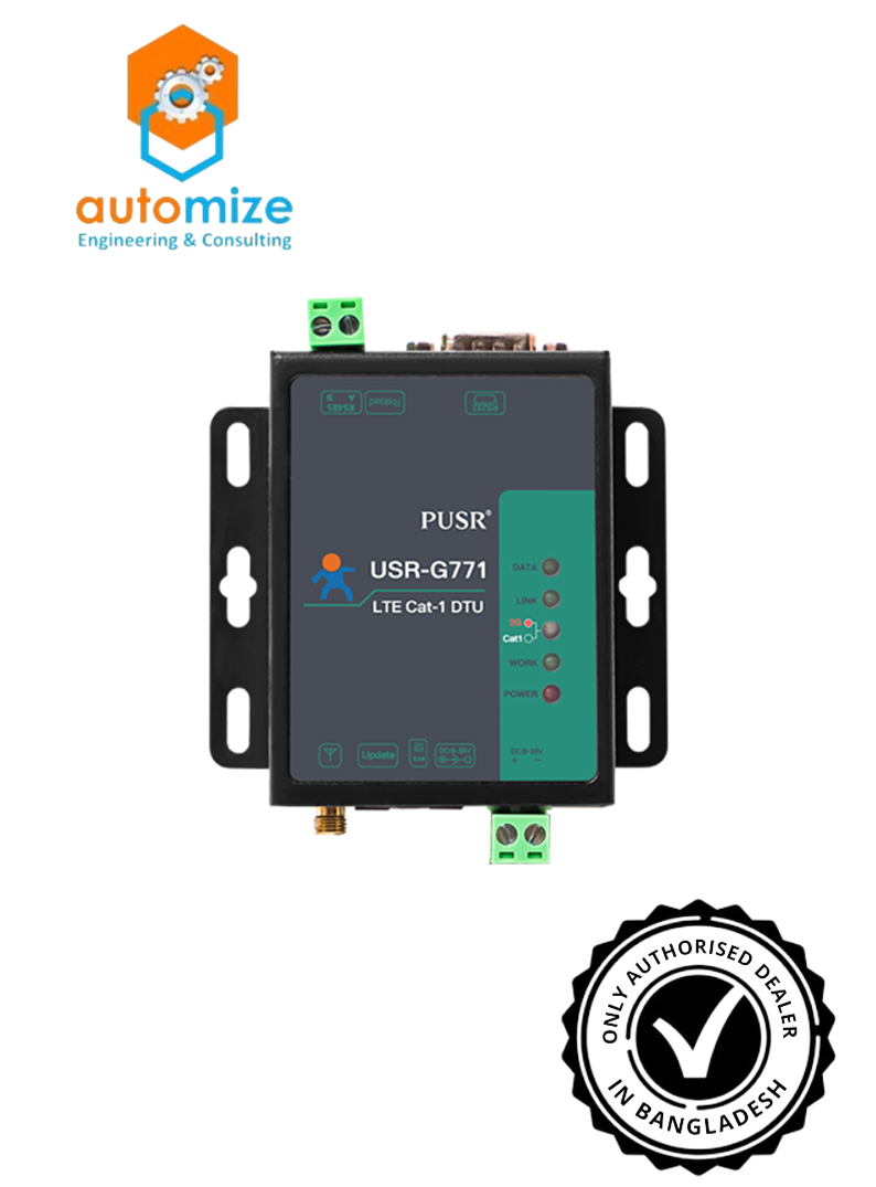 USR-G771-E RS232/RS485 serial to cellular LTE Cat 1. 
