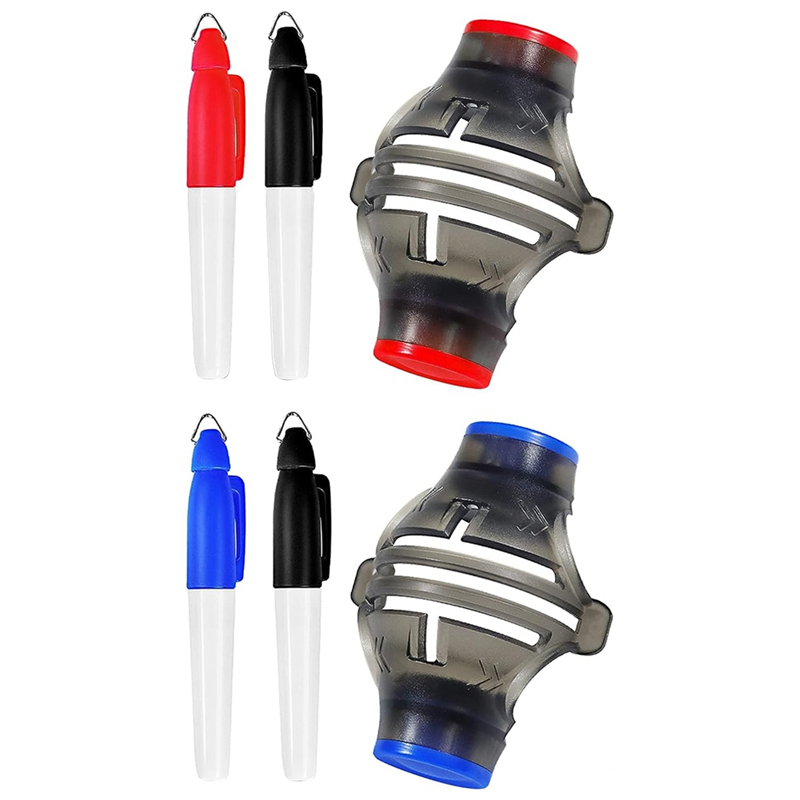Golf Ball Line Marker Drawing Tool and Mark Pens Set Template Alignment Putting Marking Liner 360-Degree Rotation Tools Easy to Use