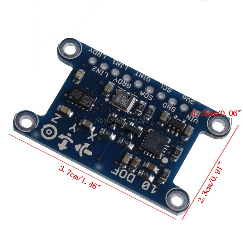 【happy one】10DOF IMU Breakout L3GD20 LSM303 BMP180 Attitude Sensor 3 Axis Gyroscope Module Dropship. 