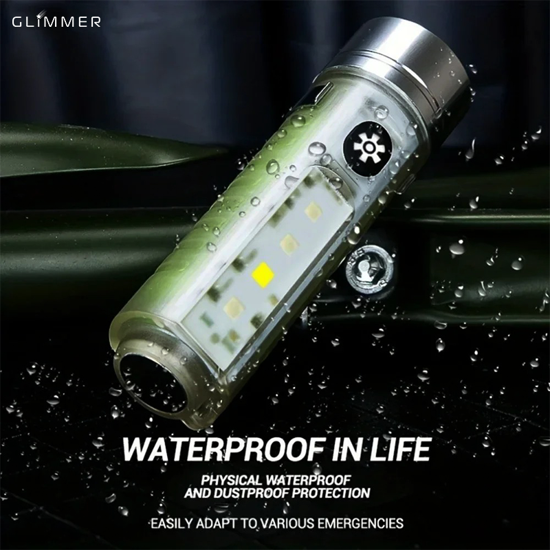 USB-C Radium Based 8 Modes Rechargeable Powerful LED Flashlight ...