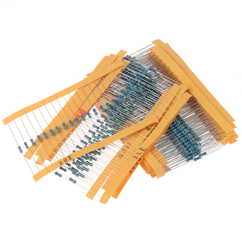 600Pcs 30 Kinds Value Metal Film Resistor pack 1/4W 1% Resistor Assorted Kit Set Encounter. 