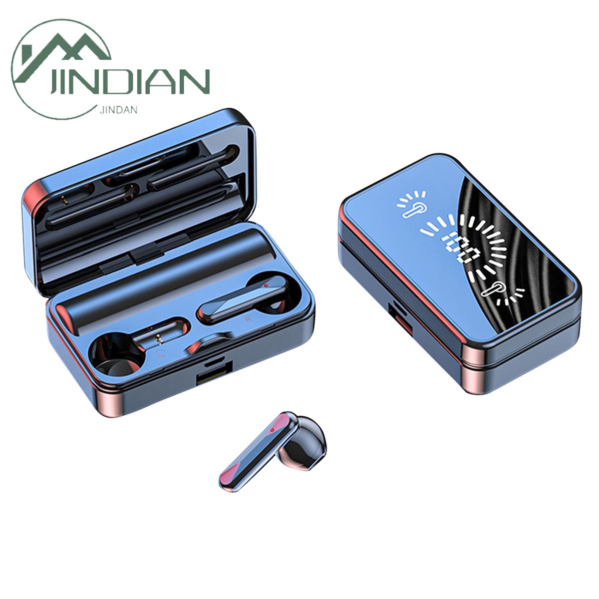 S20 Earbuds Headsets Digital Display High Capacity Black Bluetooth-compatible 5.1 Wireless Stereo Earbuds for Samsung