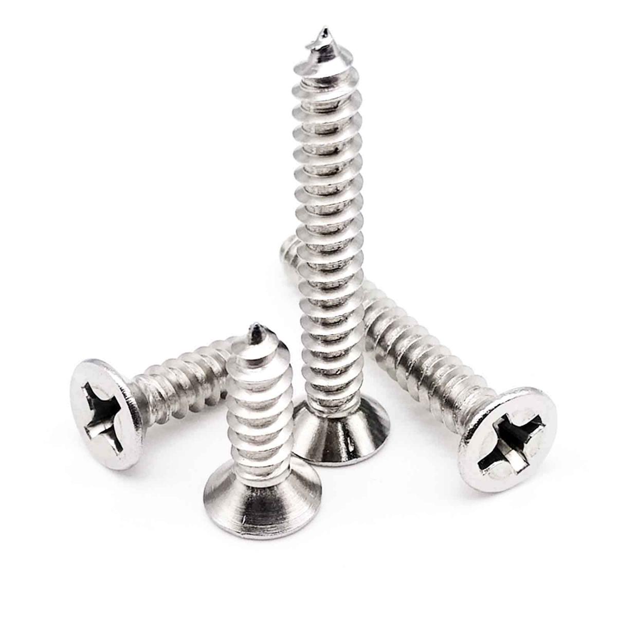 M1 M1.2 M1.4 M1.7 M2 M2.6 M3 M3.5 M4 M5 M6 Mini 304 stainless steel Cross Phillips Flat Countersunk Head Self-tapping Wood Screw-10mm