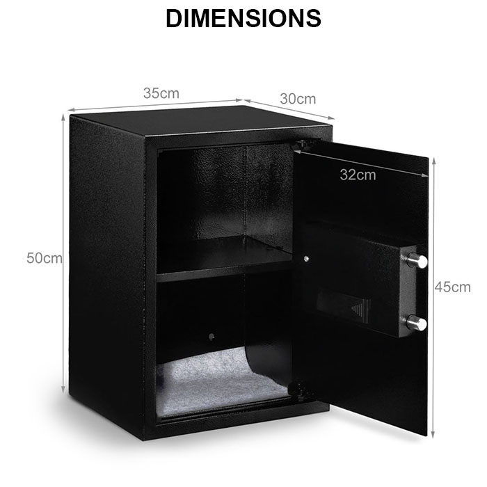 ZYMAK L520 Digital Locker Large Size Digital Safety Locker Safe Locker Vault Iron Safe Sinduk Fireproof Locker Digital PIN Code Password System Locker. 