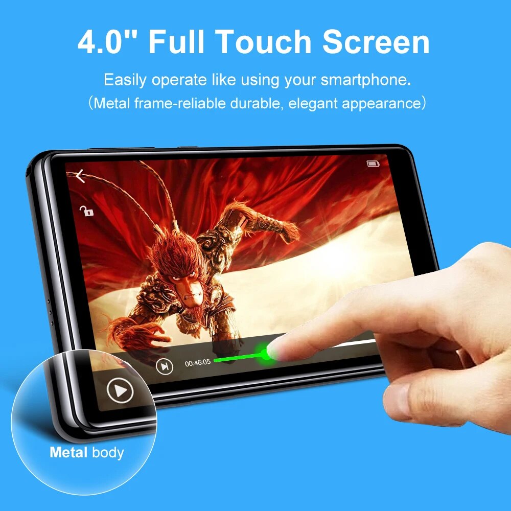 Internet WiFi MP4 Video Player International Android 8.1 MP3 Music Player Bluetooth Walkman Spotify Player/Pandora/Tidal/Deezer. 