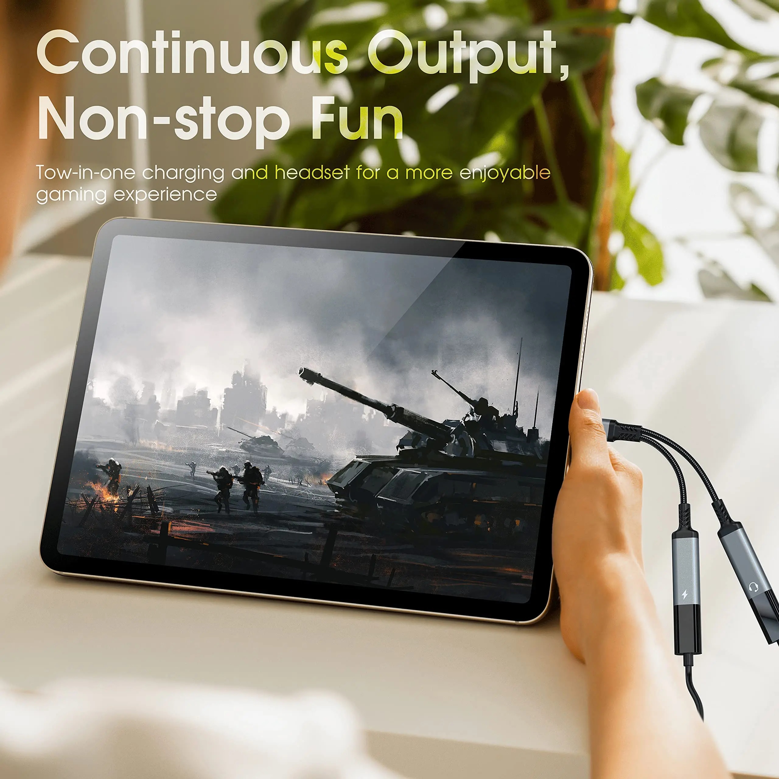 2 IN 1 OTG Headphone Jack USB Type C Splitter to Dual USB C Headphone Adapter 60W Charger for iPhone 15 Samsung Huawei Xiaomi. 