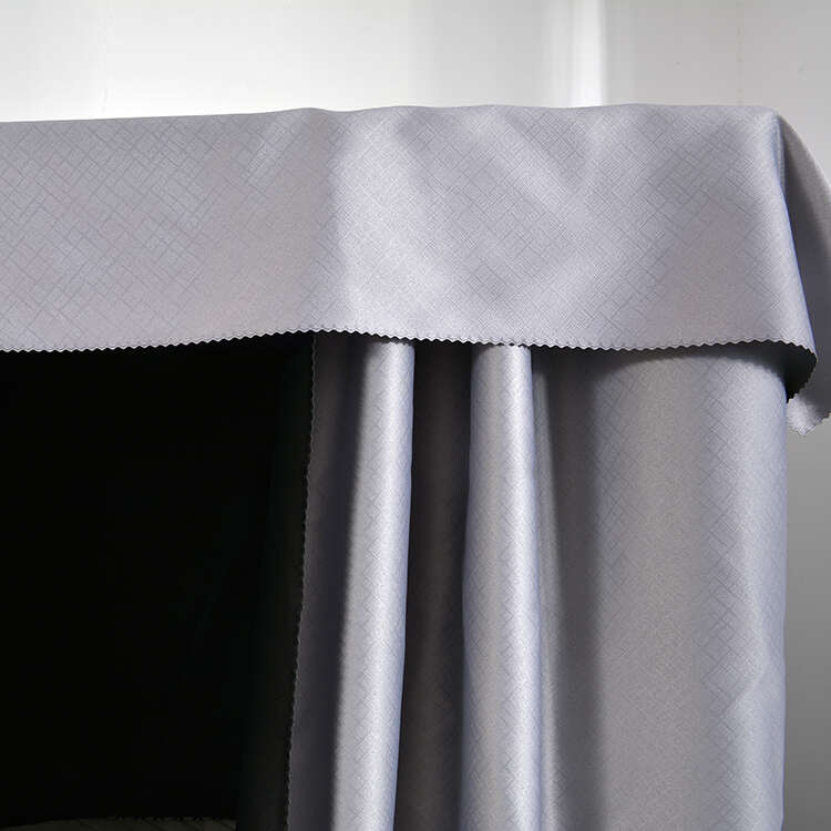 Prague back black gray high shading solid color integrated bed curtain with thickened fabric for memory of dreams, used in student and dormitories. 