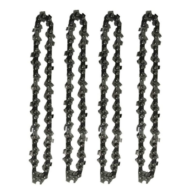 4Pcs Mini Chainsaw Chain 4 Inch Guide Saw Chain 1/4 LP Pitch, 28 Sections for Electric Protable Handheld Chain Saw Easy Install